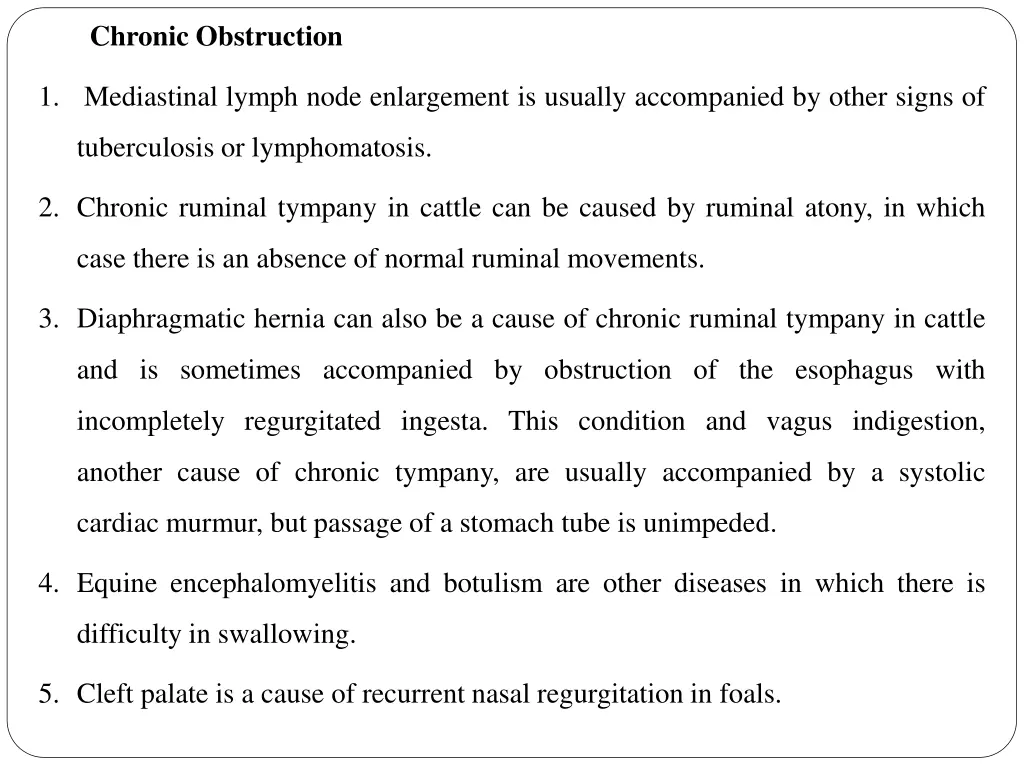 chronic obstruction