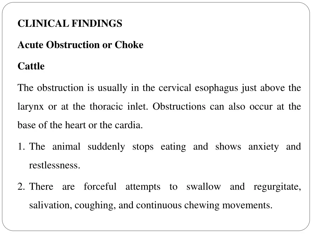 clinical findings