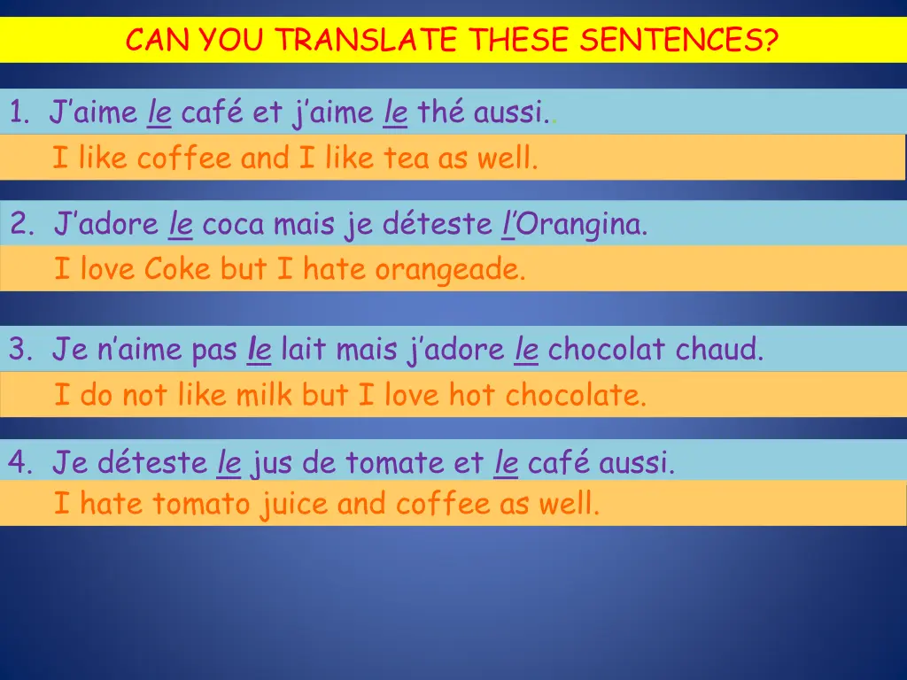 can you translate these sentences 1