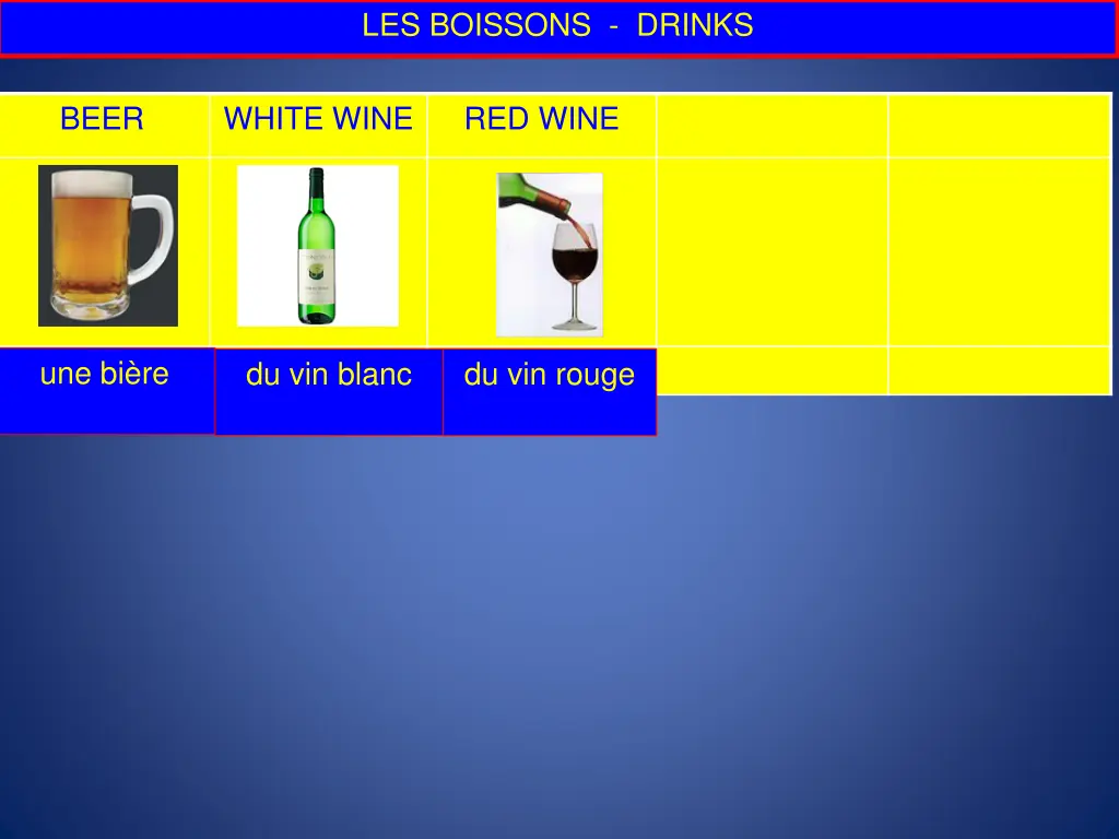les boissons drinks 1