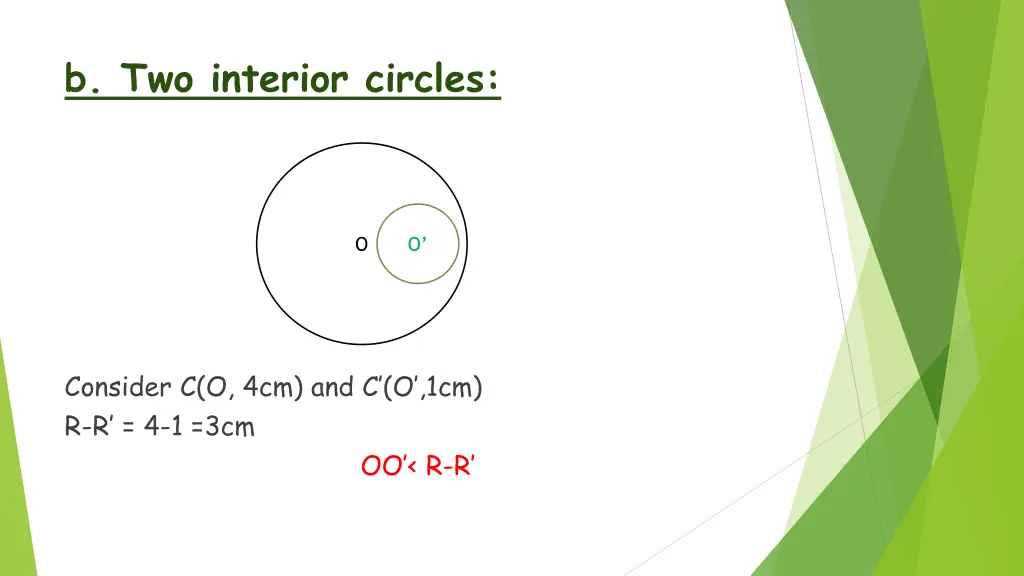 b two interior circles