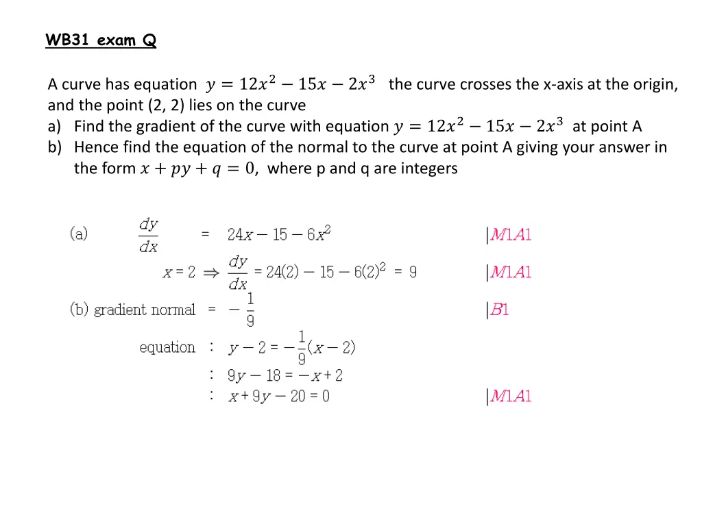 wb31 exam q