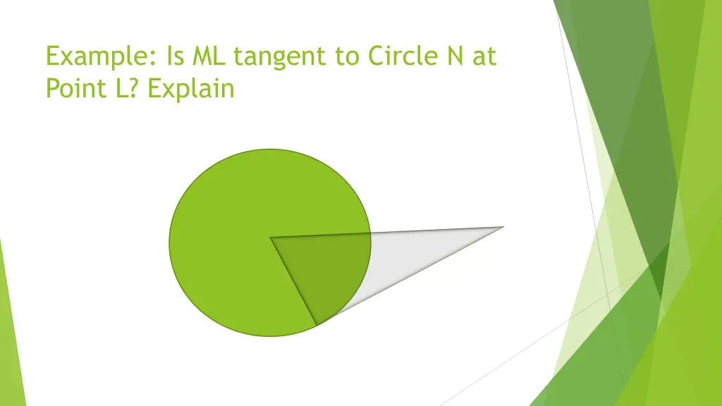 example is ml tangent to circle n at point