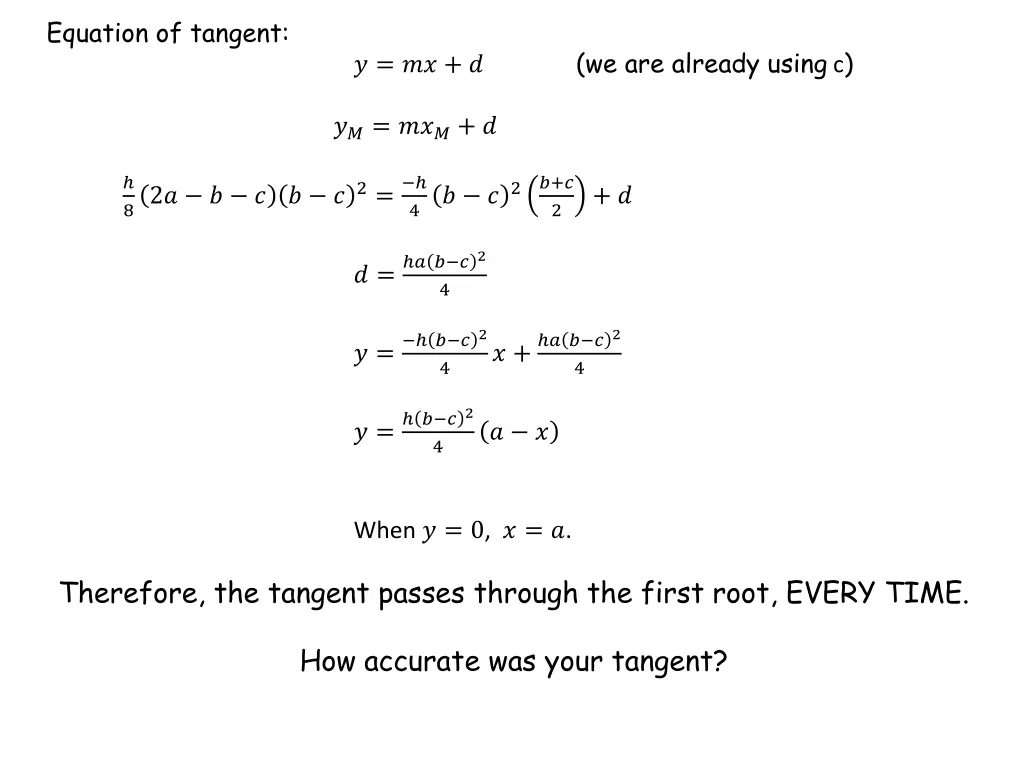 equation of tangent 8 2 2
