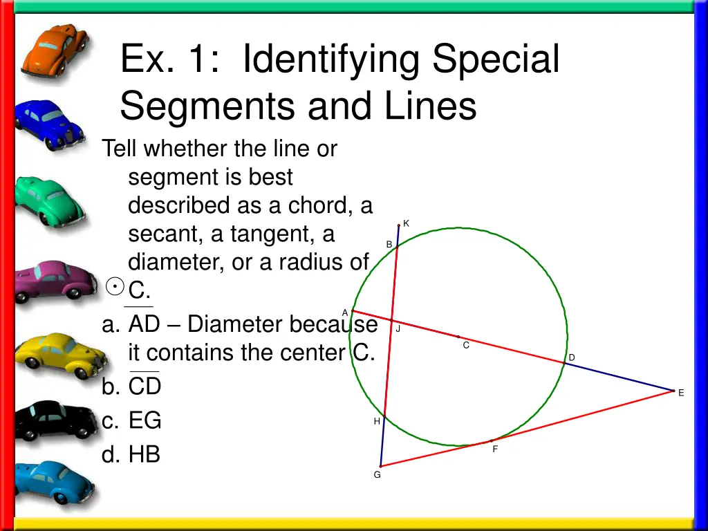 ex 1 identifying special segments and lines tell 1
