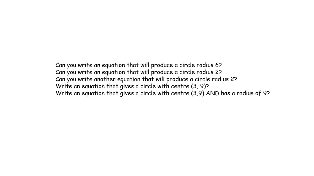 can you write an equation that will produce