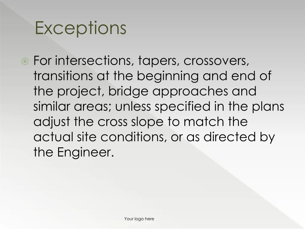 exceptions