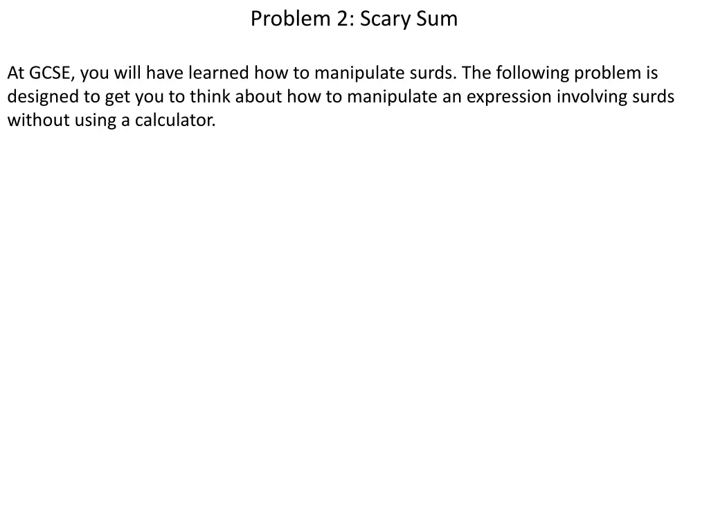 problem 2 scary sum