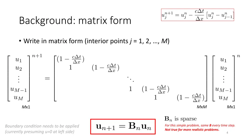 background matrix form