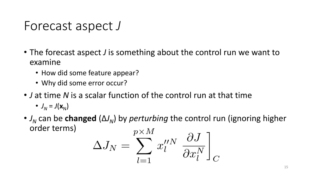 forecast aspect j