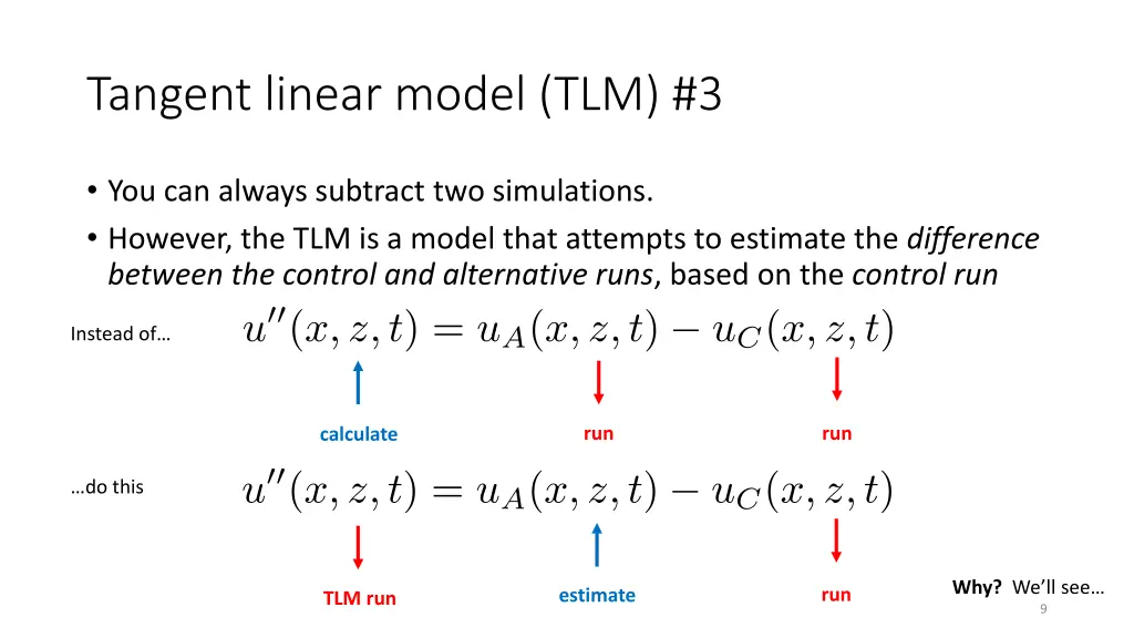 tangent linear model tlm 3