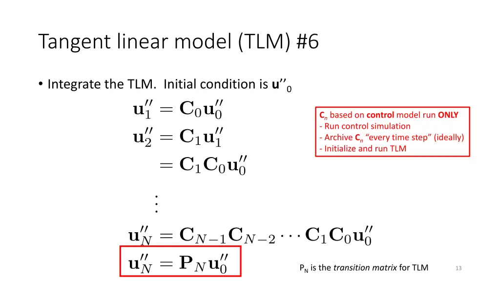 tangent linear model tlm 6