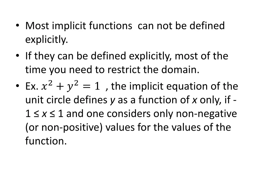 most implicit functions can not be defined