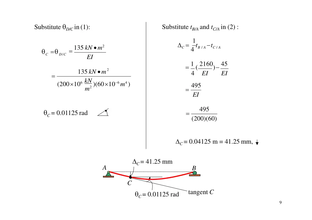 substitute d c in 1
