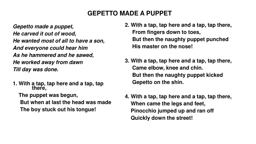 gepetto made a puppet