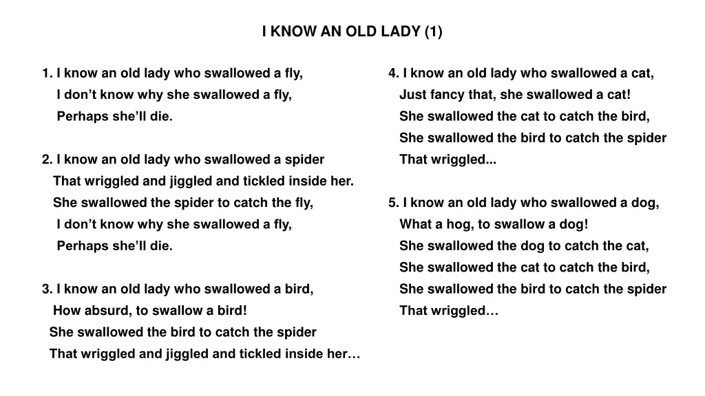 i know an old lady 1