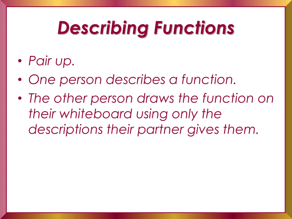 describing functions