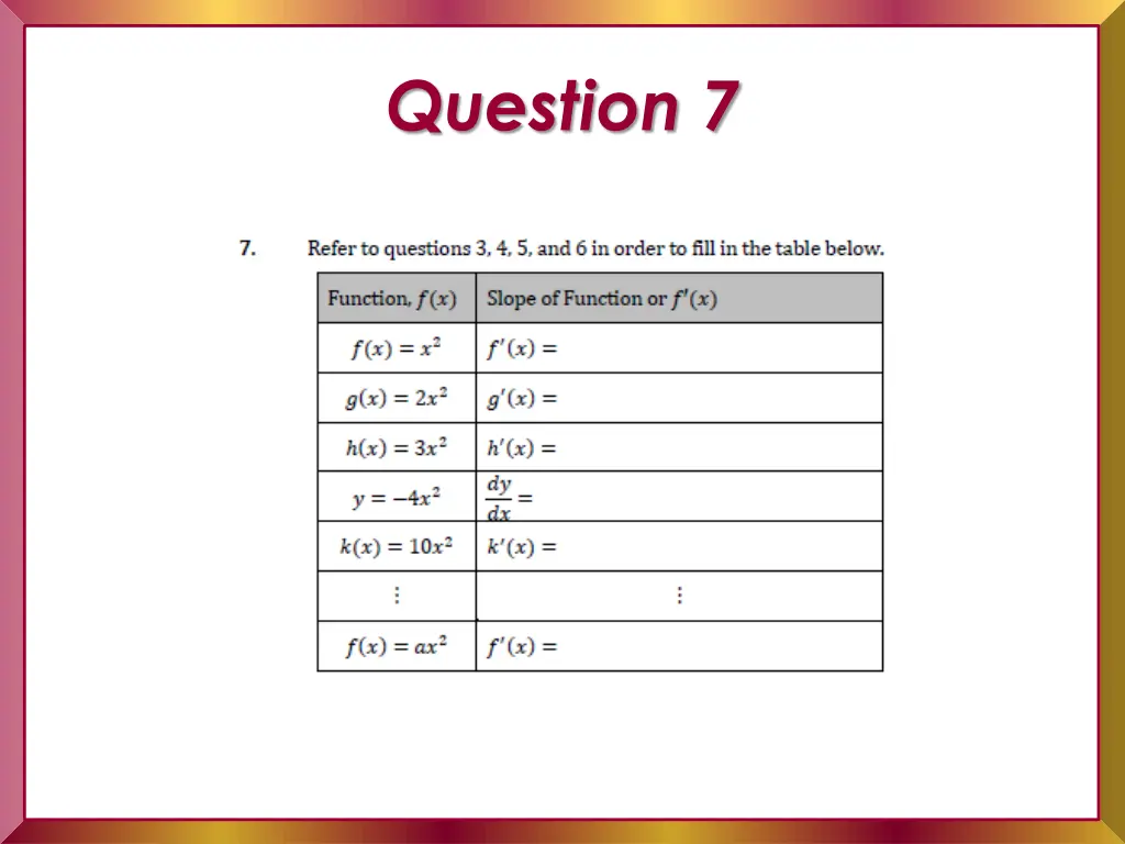 question 7
