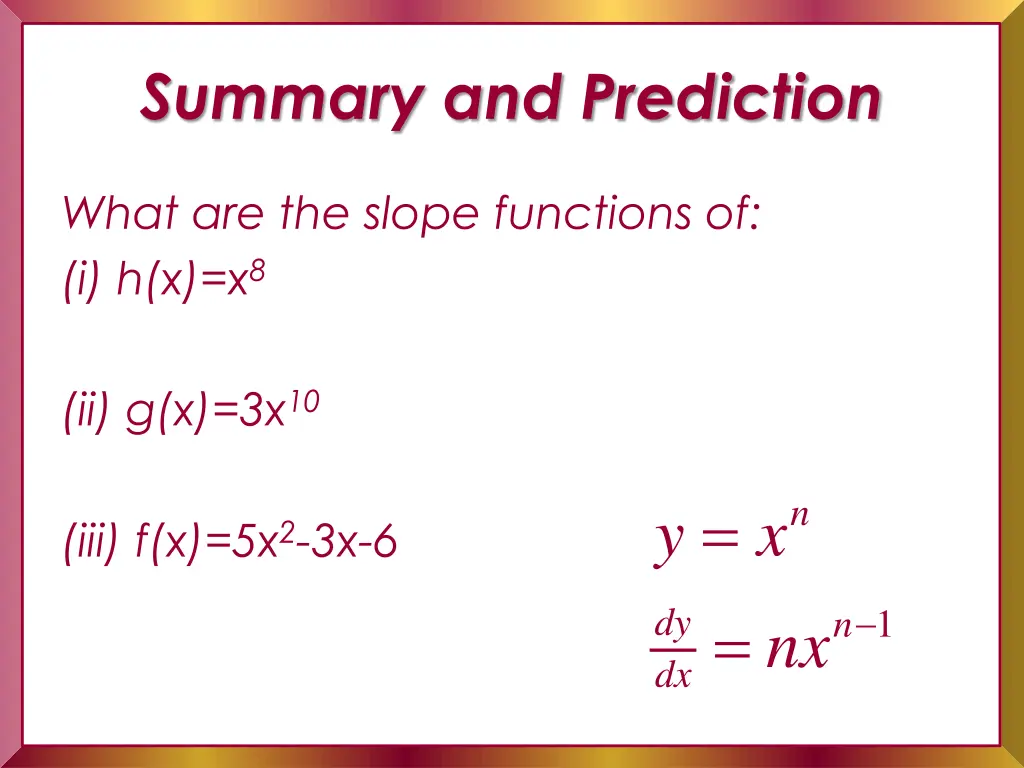 summary and prediction