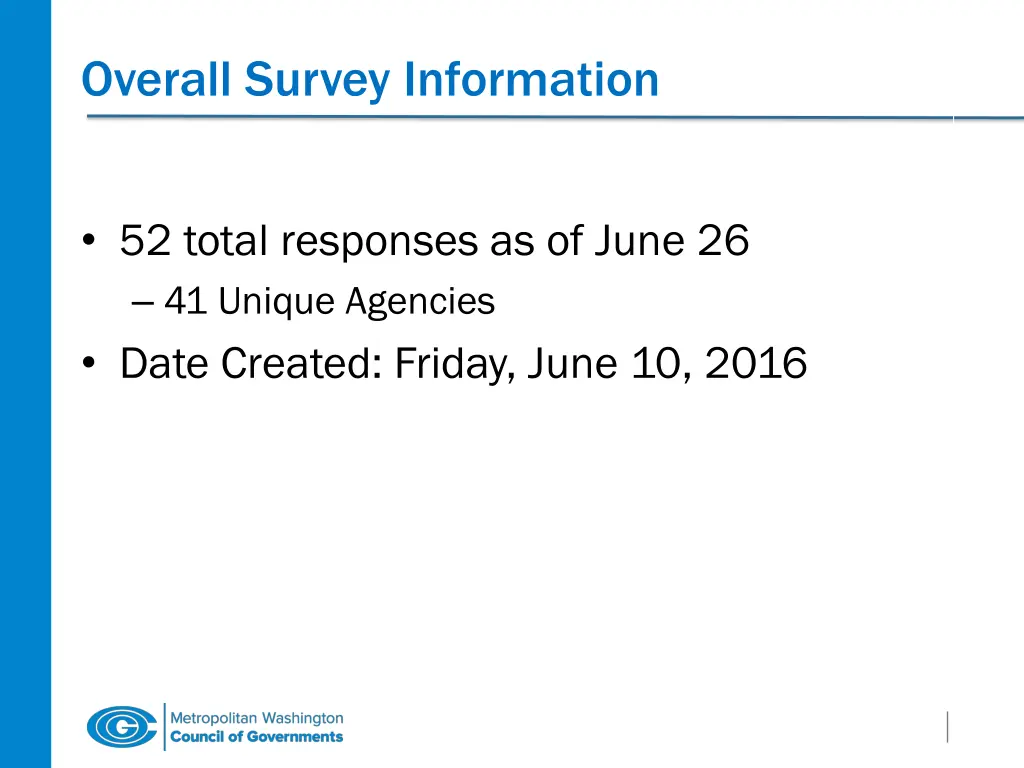 overall survey information