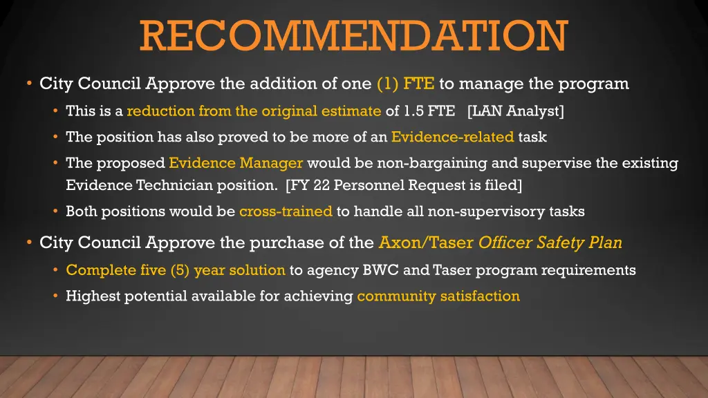 recommendation