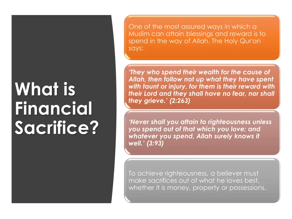 one of the most assured ways in which a muslim