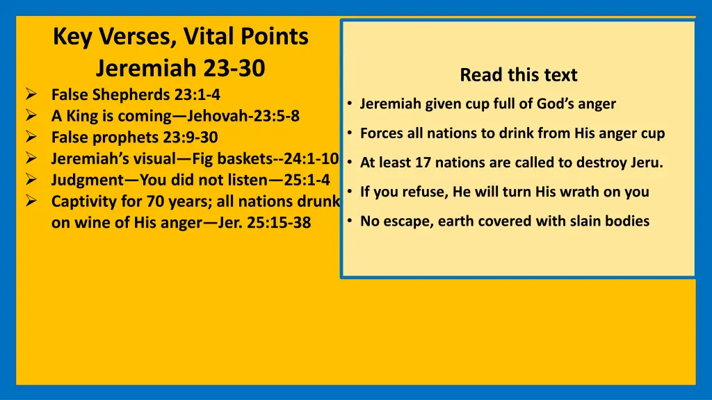 key verses vital points jeremiah 23 30 false 8