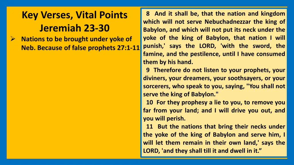 key verses vital points jeremiah 23 30 nations 1