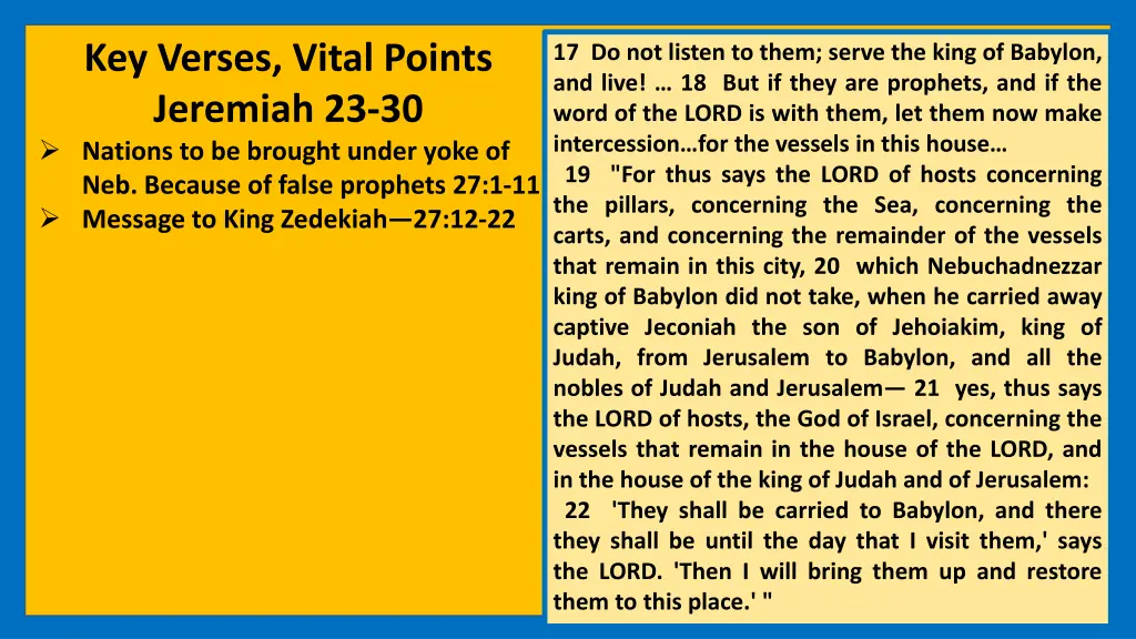 key verses vital points jeremiah 23 30 nations 3