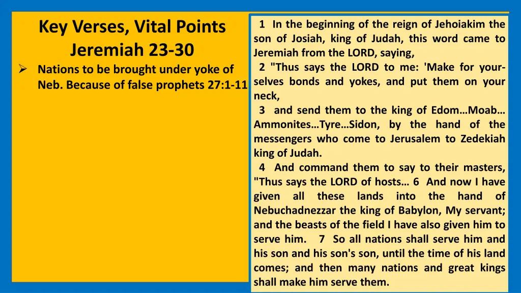 key verses vital points jeremiah 23 30 nations