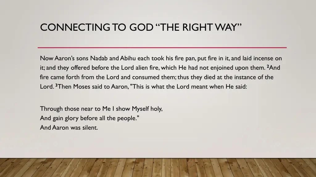 connecting to god the right way