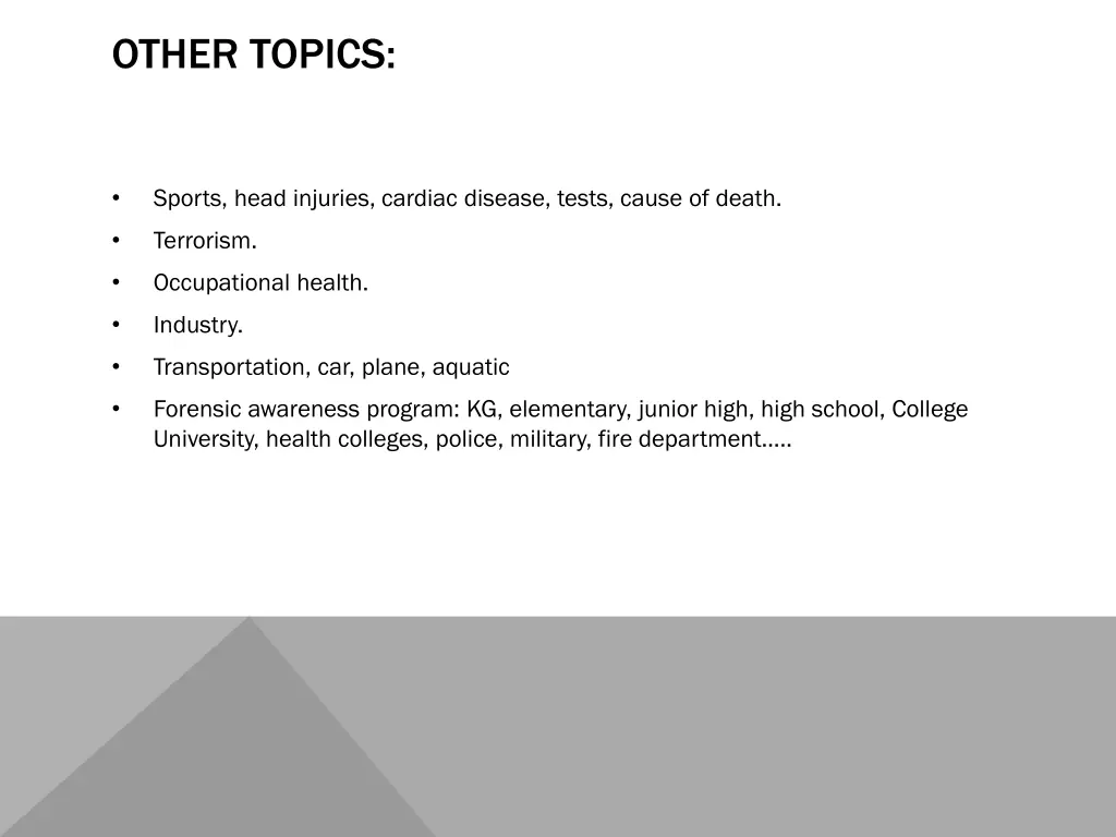 other topics 1