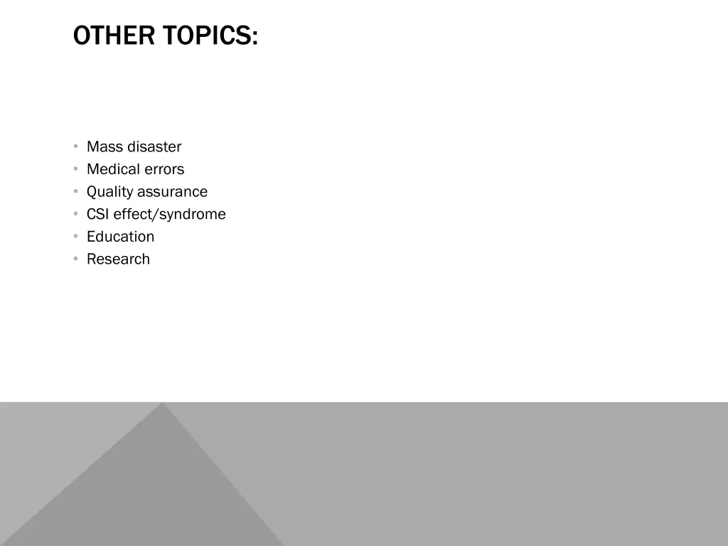 other topics