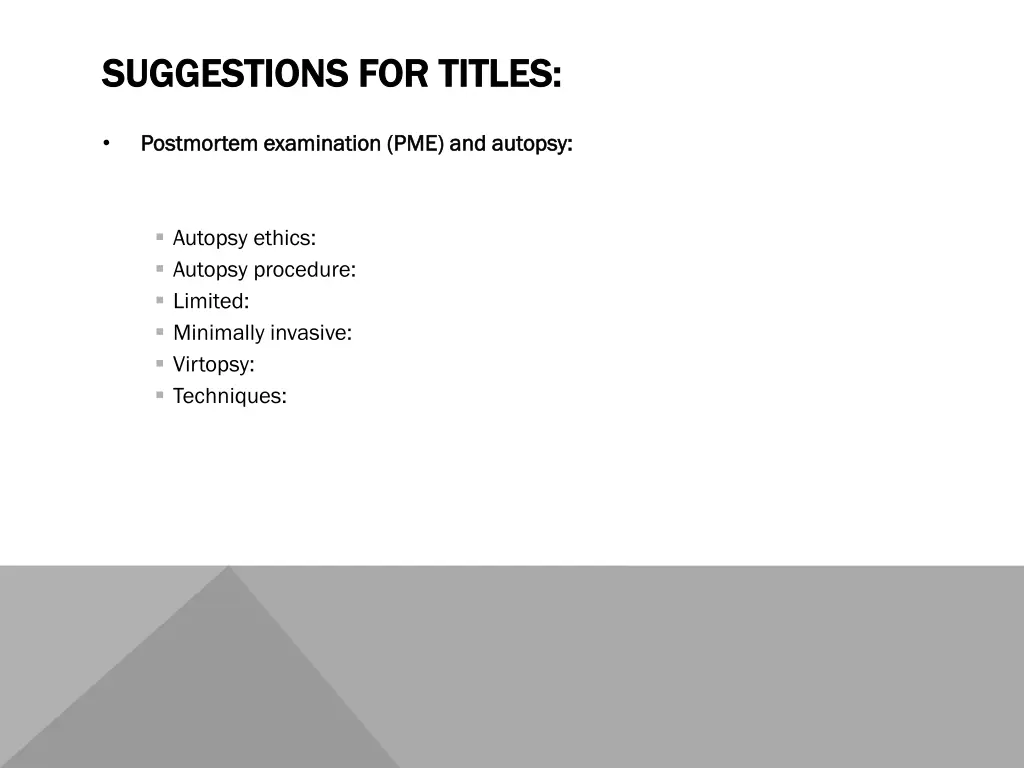 suggestions for titles suggestions for titles 1