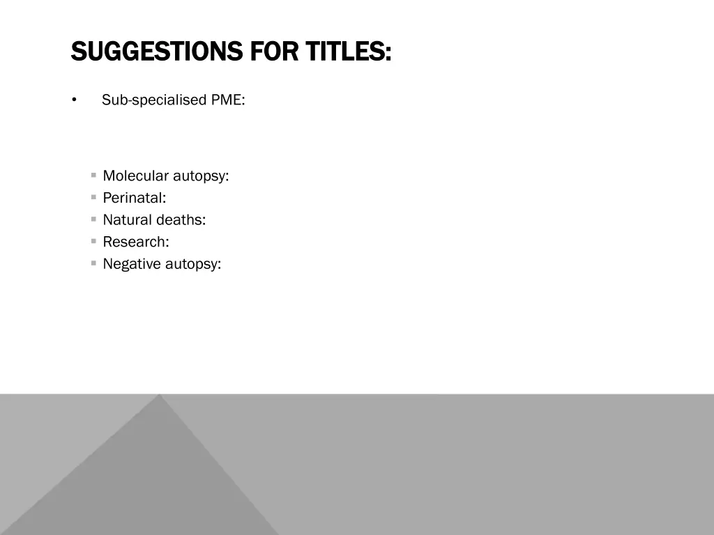 suggestions for titles suggestions for titles 2
