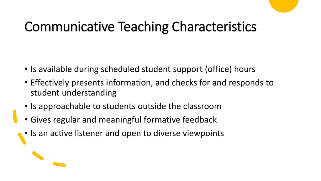 communicative teaching characteristics