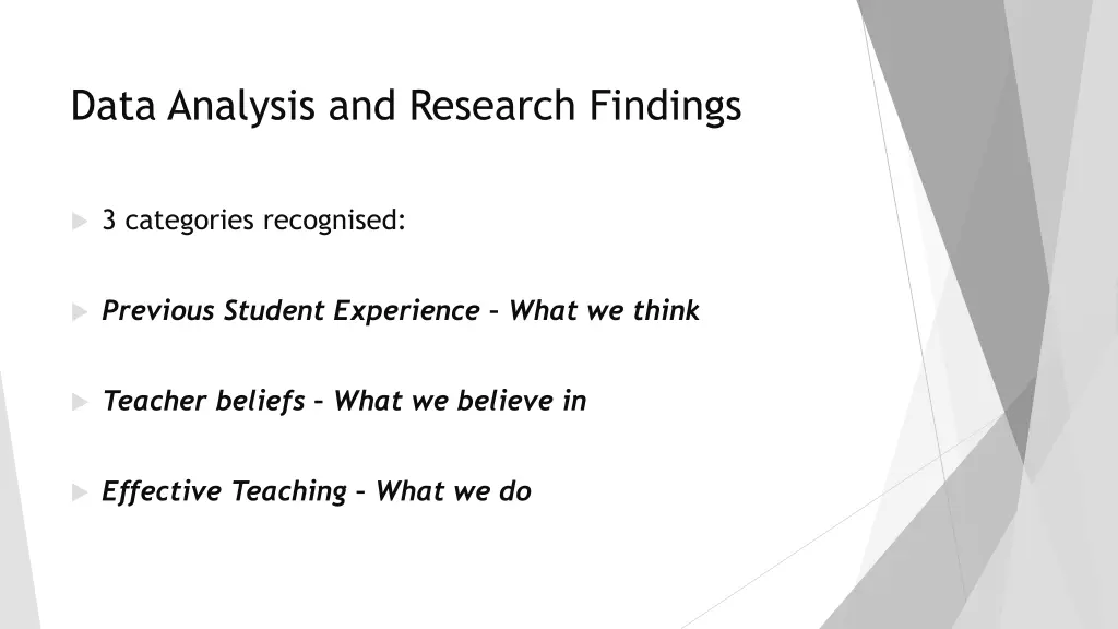 data analysis and research findings