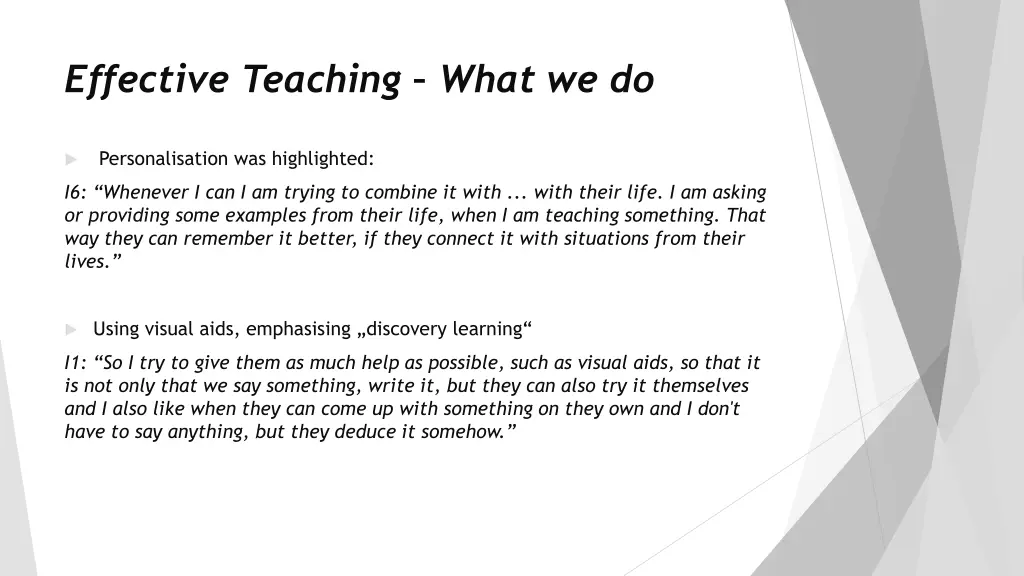 effective teaching what we do
