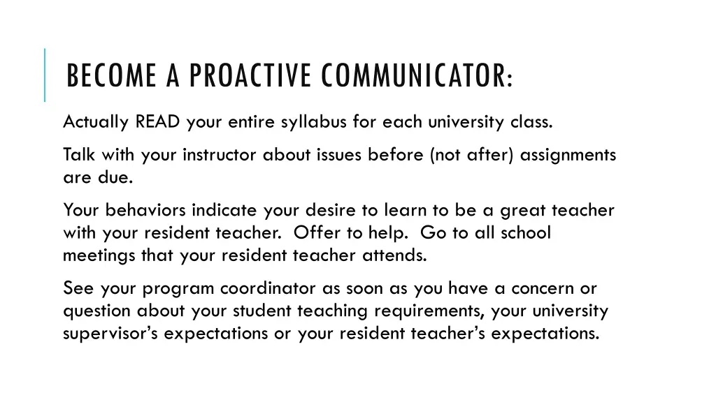 become a proactive communicator
