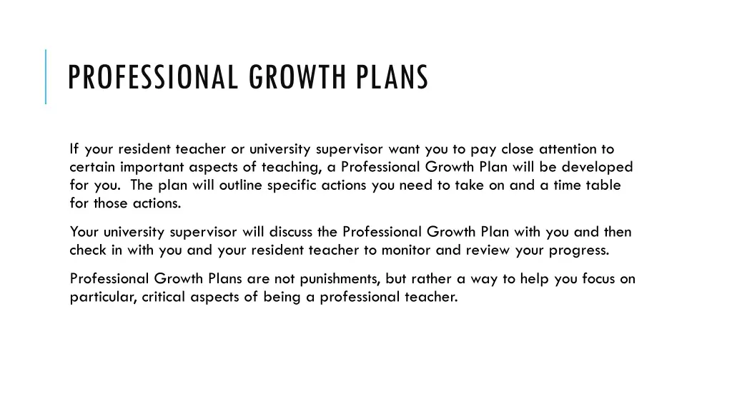 professional growth plans