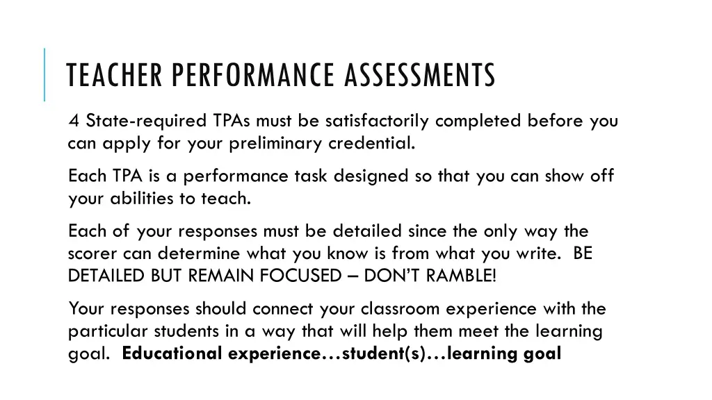 teacher performance assessments