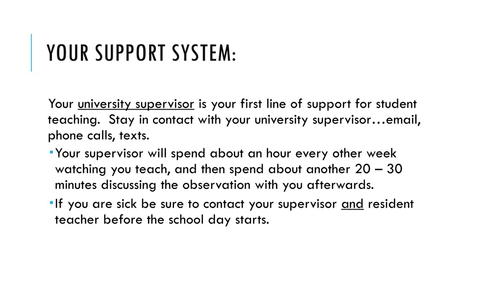 your support system 1