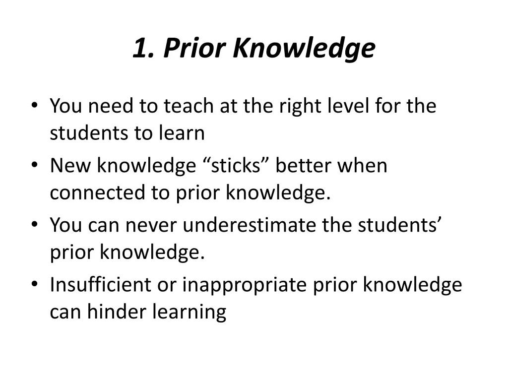 1 prior knowledge