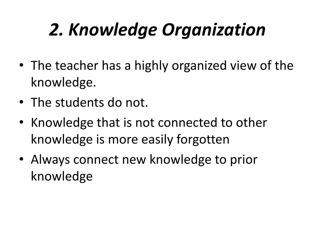 2 knowledge organization