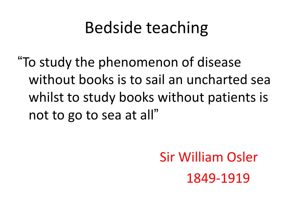 bedside teaching