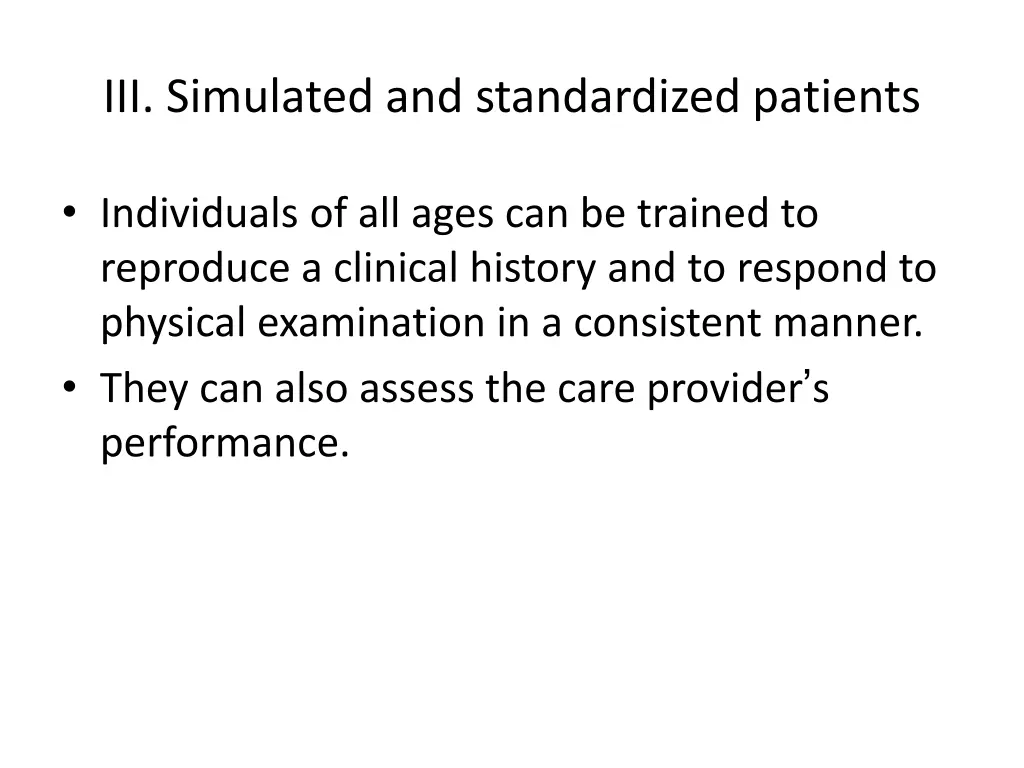 iii simulated and standardized patients