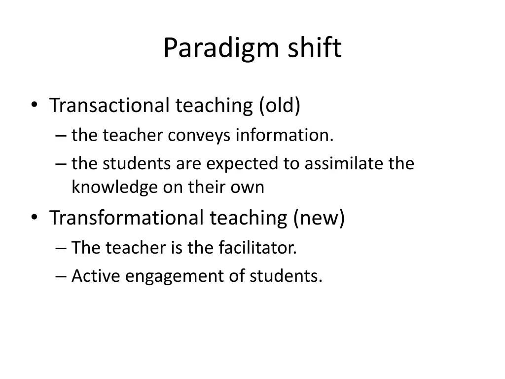 paradigm shift