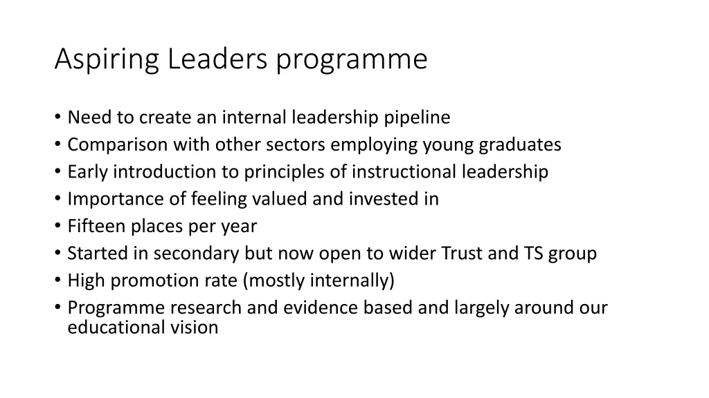aspiring leaders programme