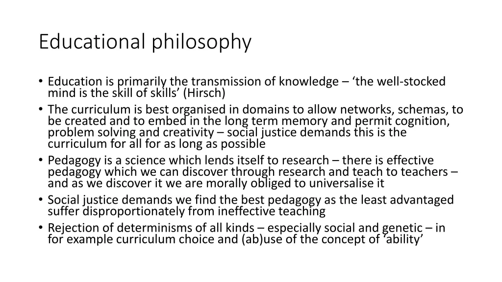 educational philosophy