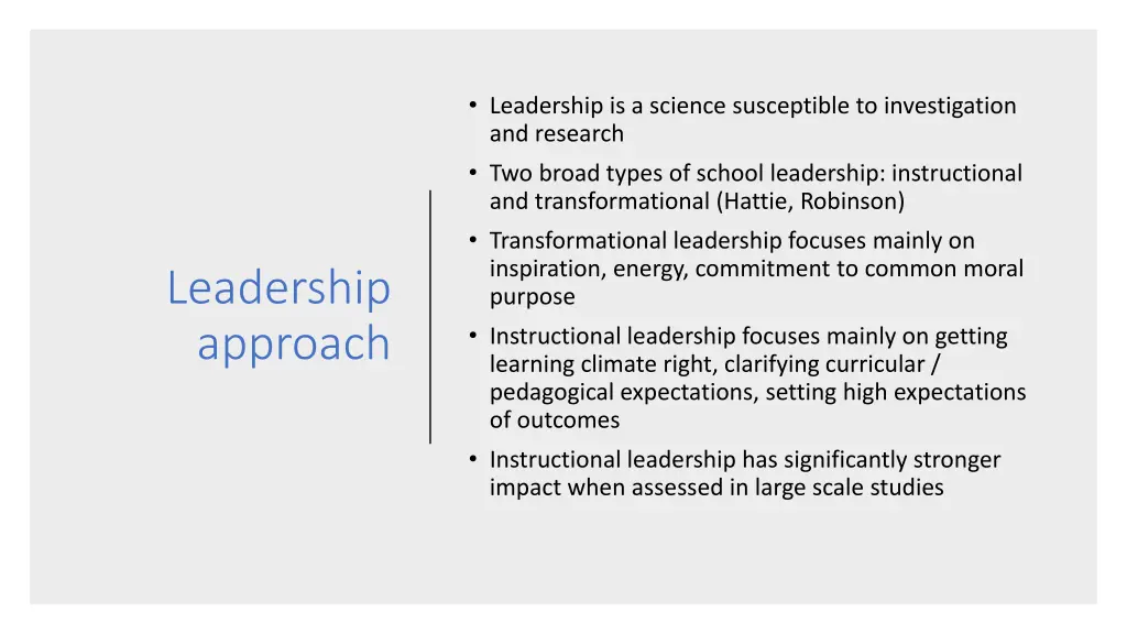 leadership is a science susceptible